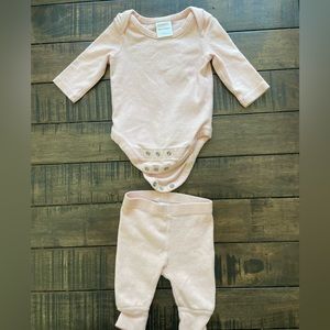 Hanna Anderson ribbed set - pink